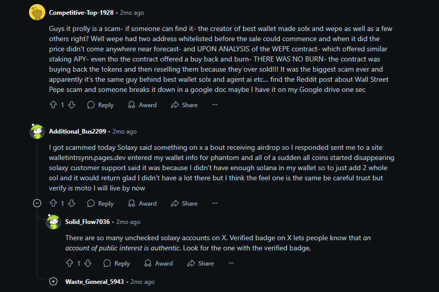 solaxy community concerns