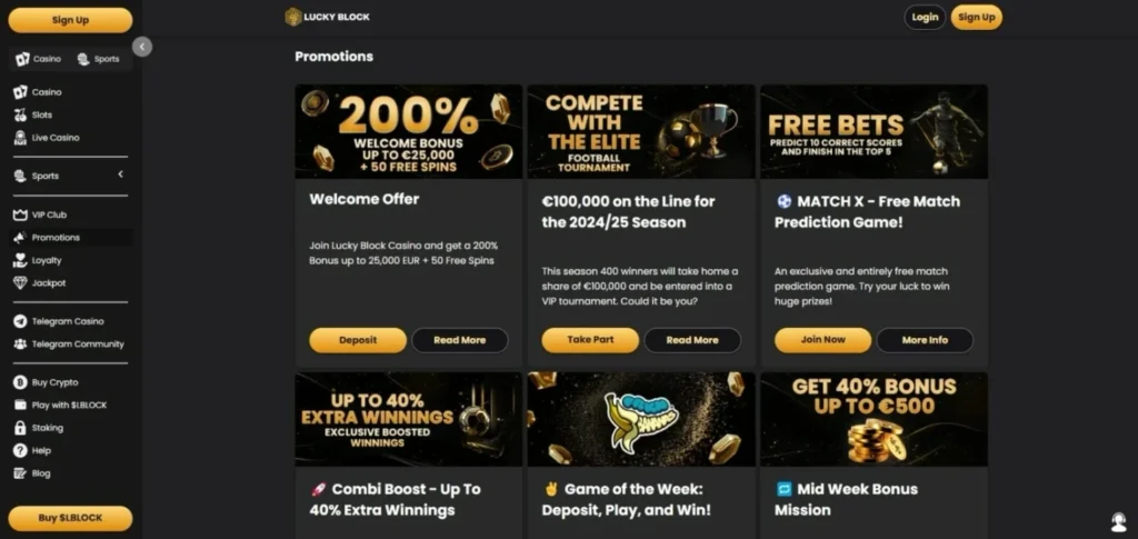 Lucky Block Review: Bonuses and Promotions