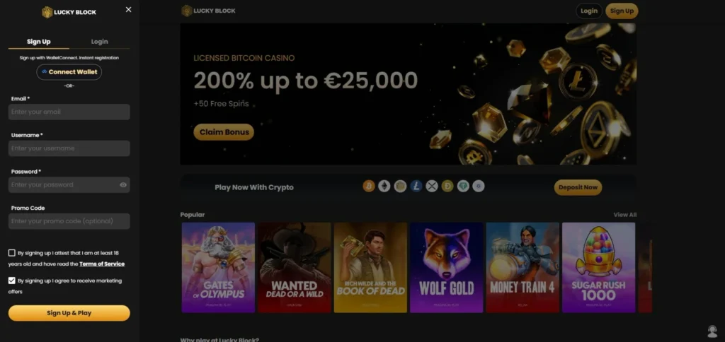 Lucky Block Review: Registration