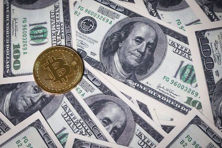 US dollar and Bitcoin