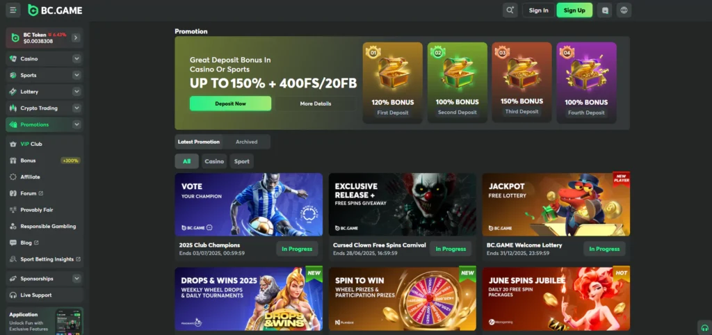 BC.Game Bonus Codes: Promotions