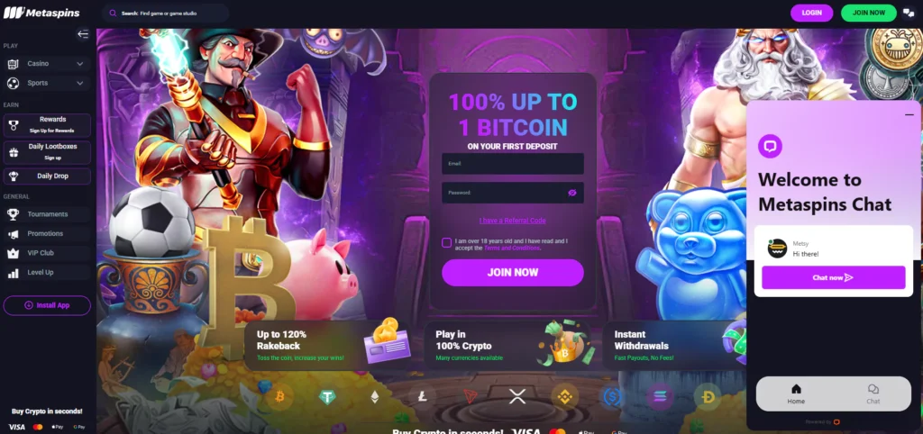 Metaspins Review: Customer Service