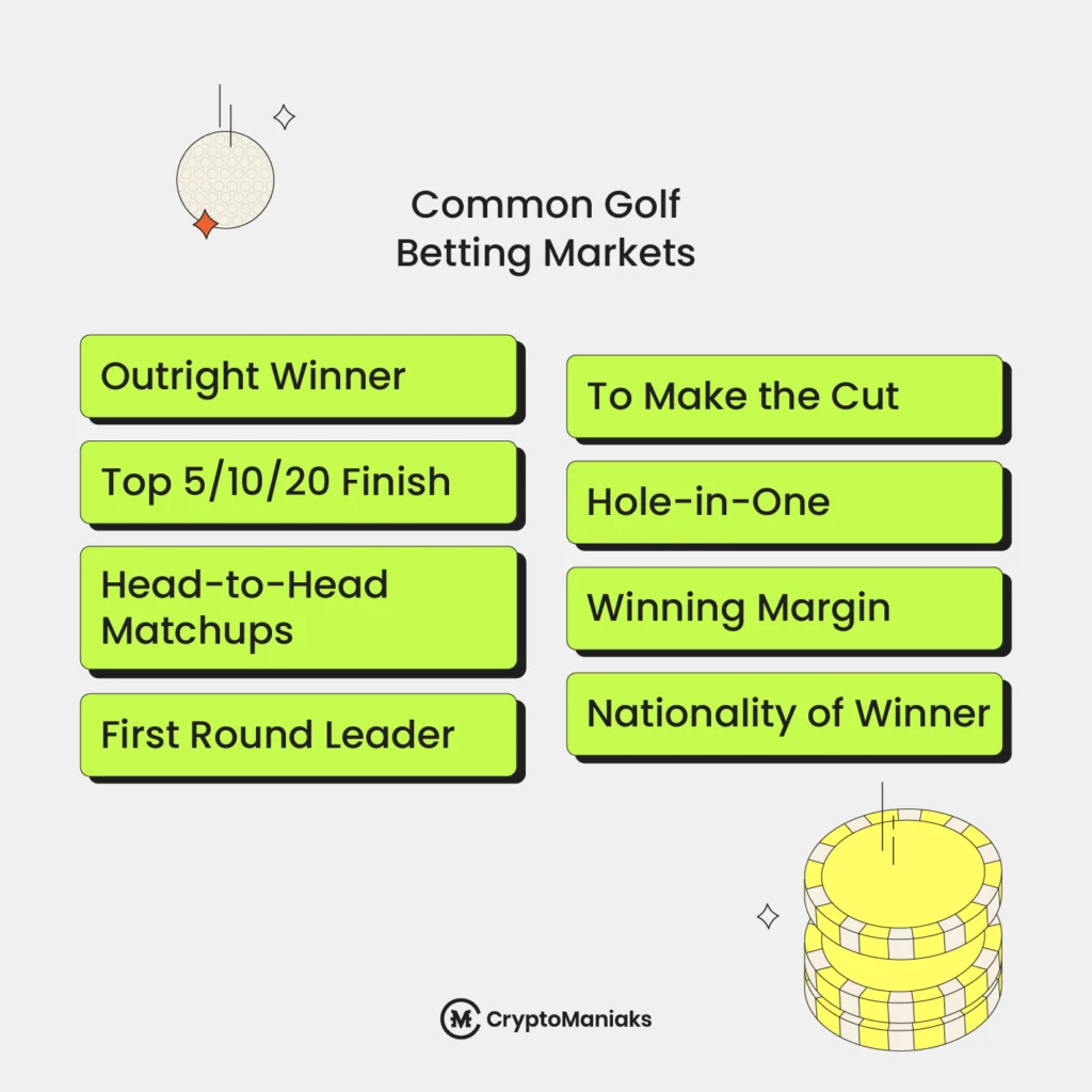 Common Golf Betting Markets