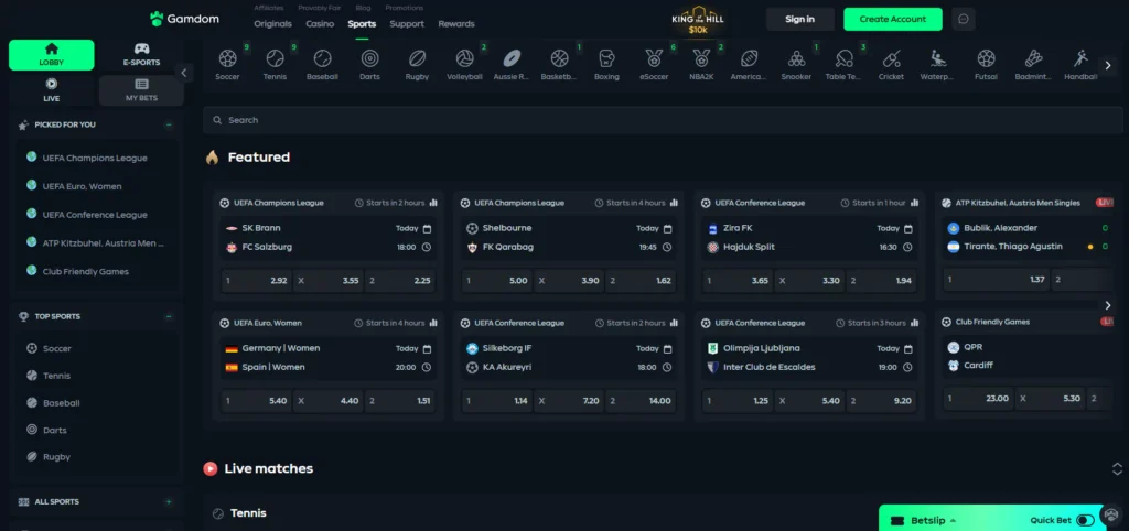 GamDom Promo Codes: Sportsbook