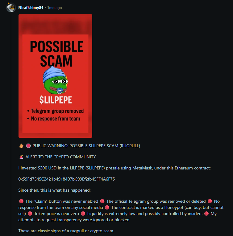 User complaints on Reddit