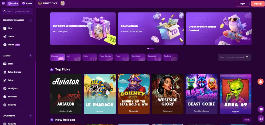 TrustDice Promo Codes: Casino