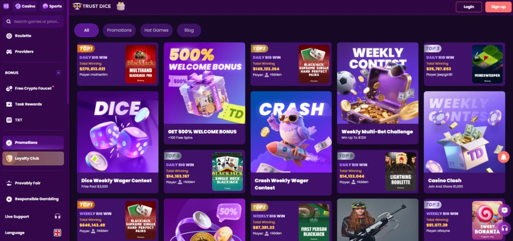 TrustDice Promo Codes: Bonuses and Promotions