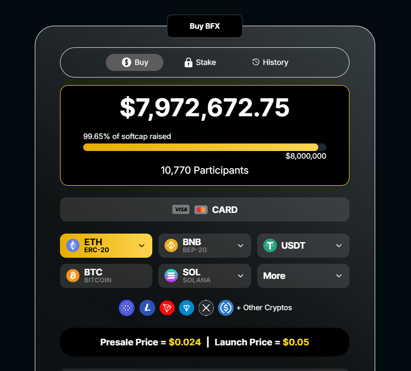 BlockchainFX presale claims