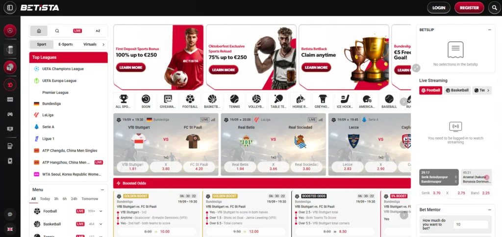 Betista Review: Sportsbook