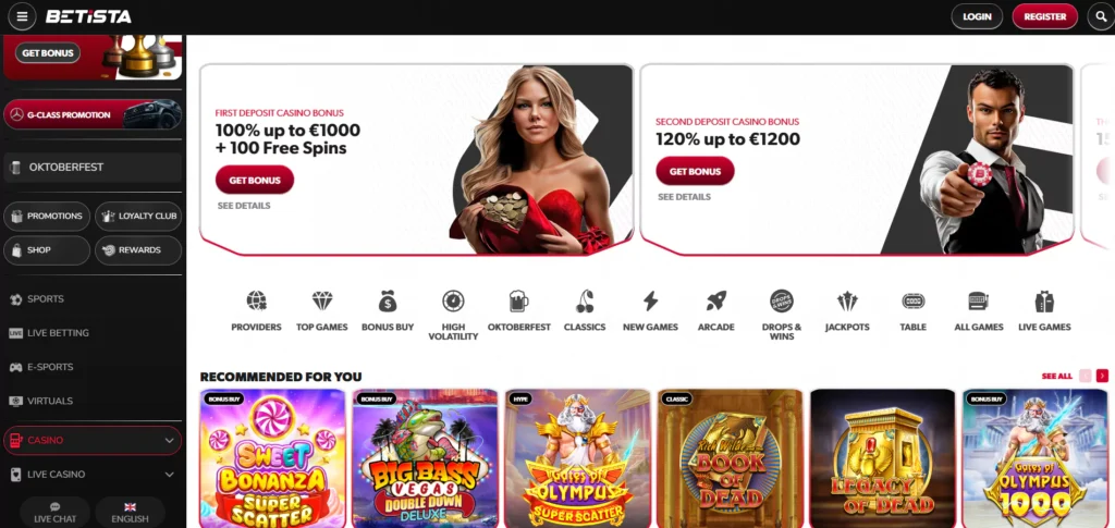 Betista Review: Casino