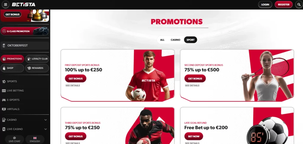Betista Review: Promotions