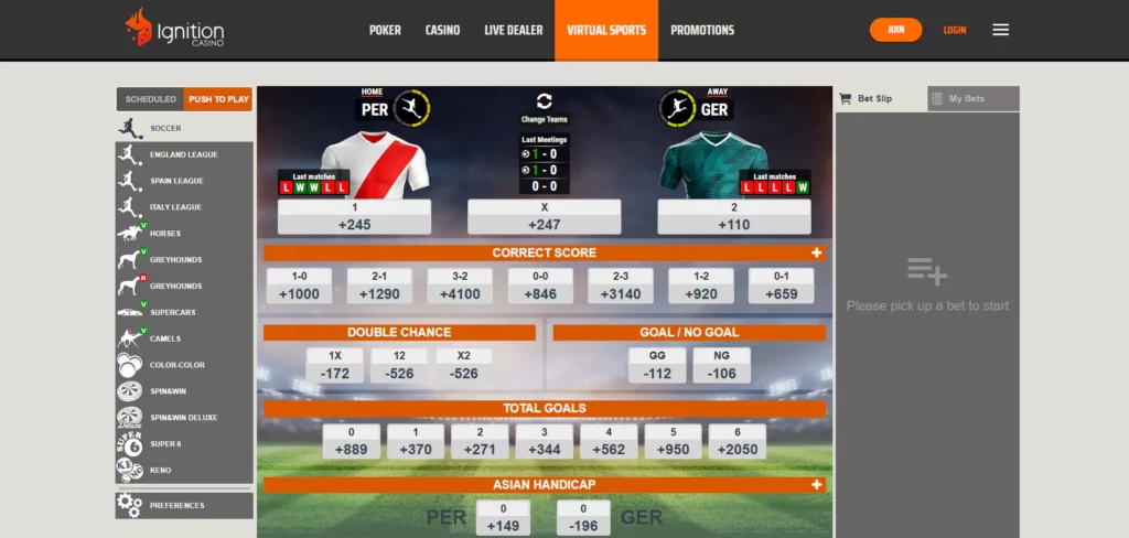 Ignition Casino Promo Code: Virtual Sports