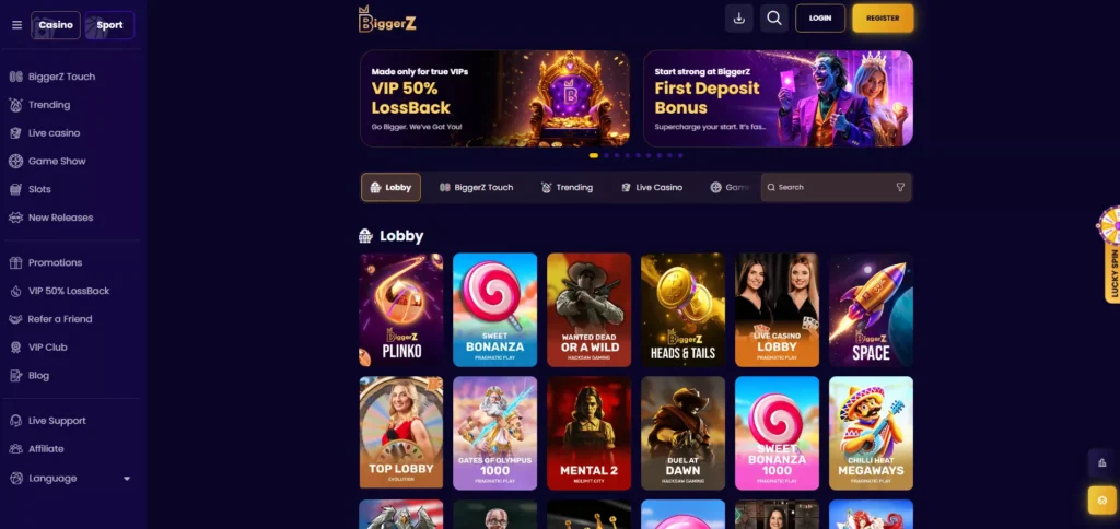 BiggerZ Review: Casino