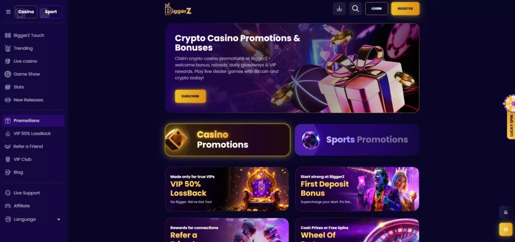 BiggerZ Review: Bonuses and Promotions