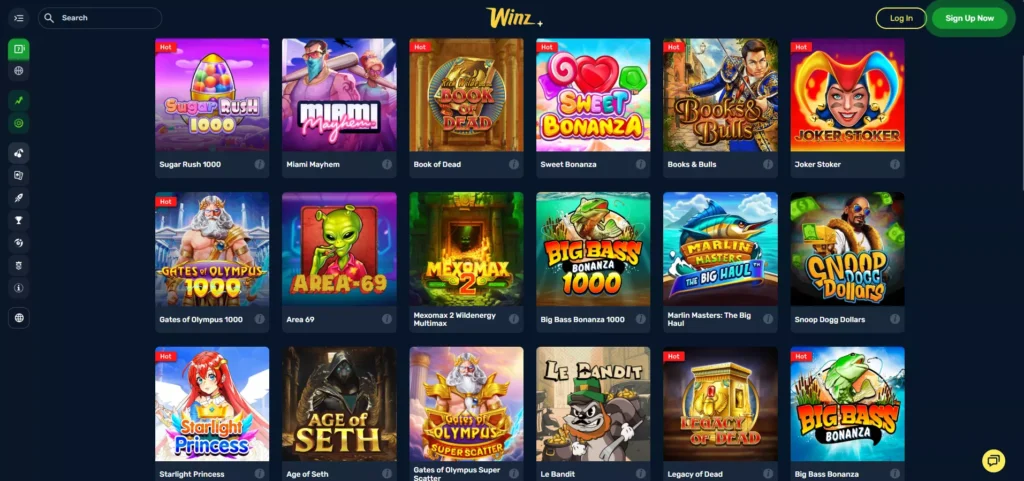 Winz Review: Casino