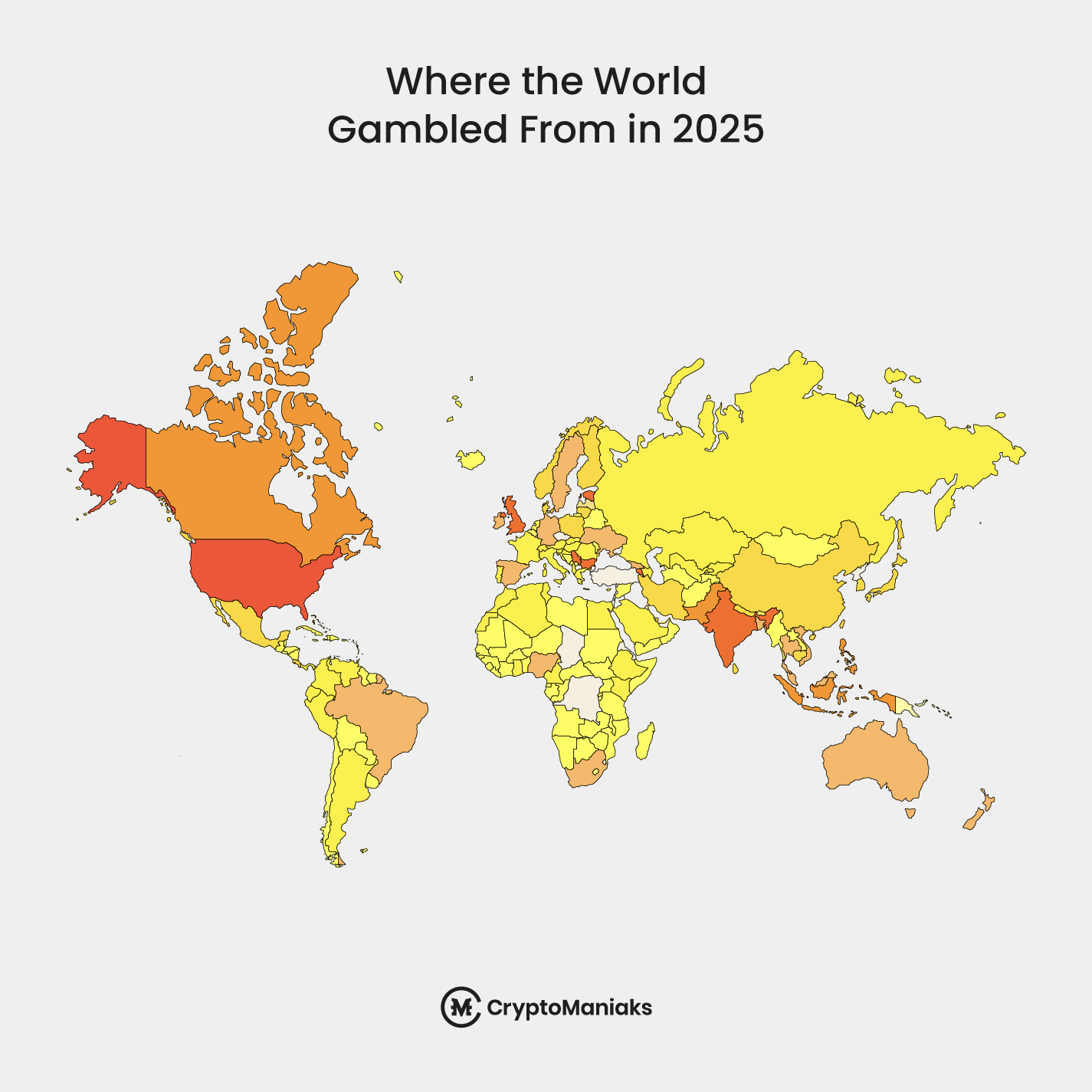 Where the world gambled from in 2025