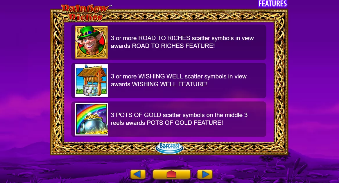 Rainbow Riches Slot Review: Bonuses