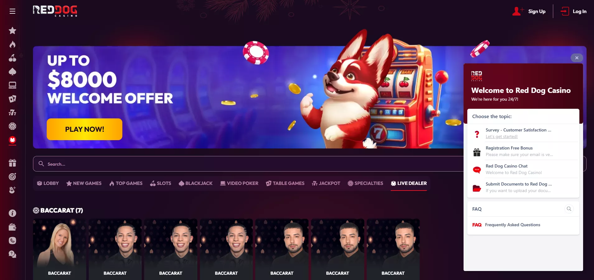 Red Dog Casino Review: Customer Support