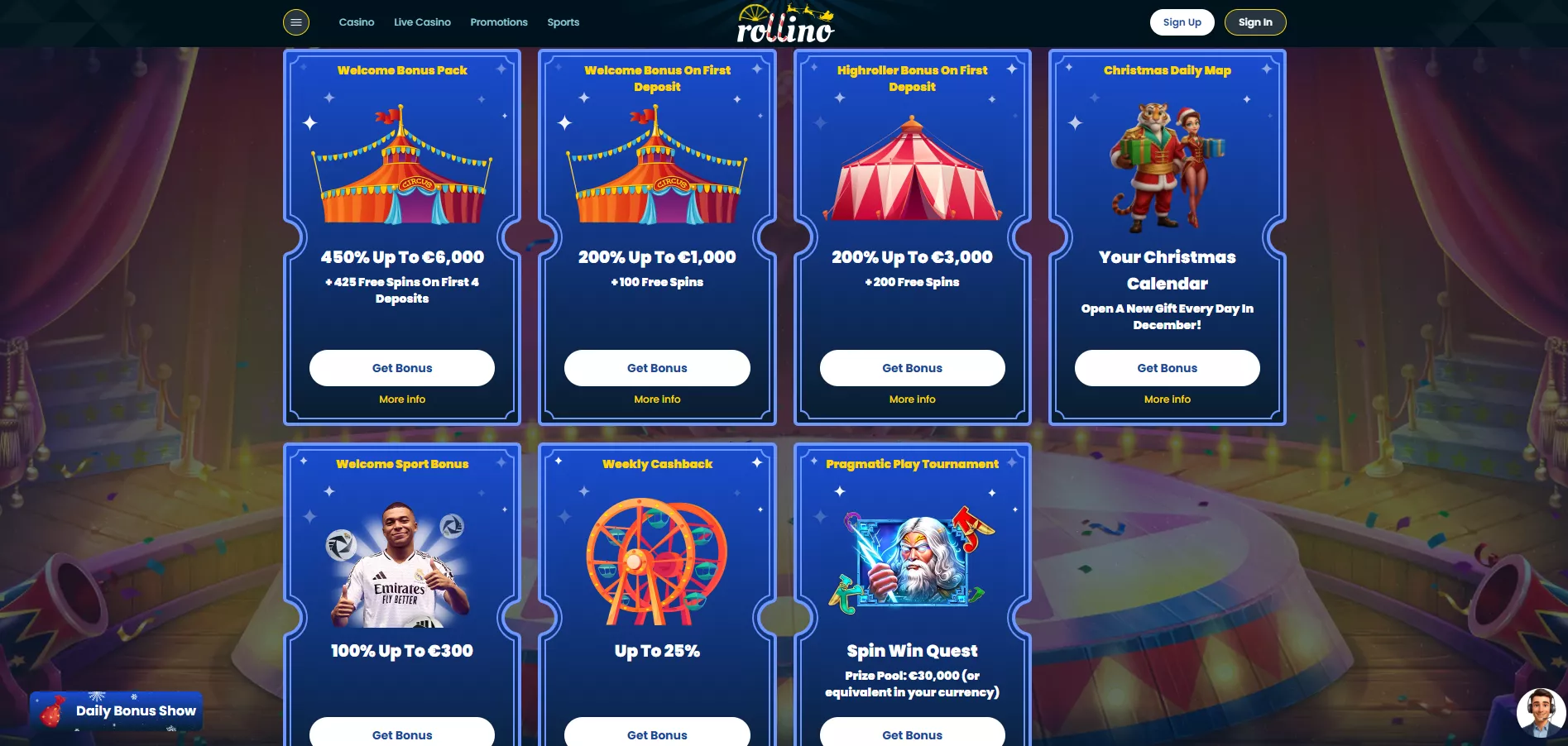 Rollino Review: Bonuses and Promotions
