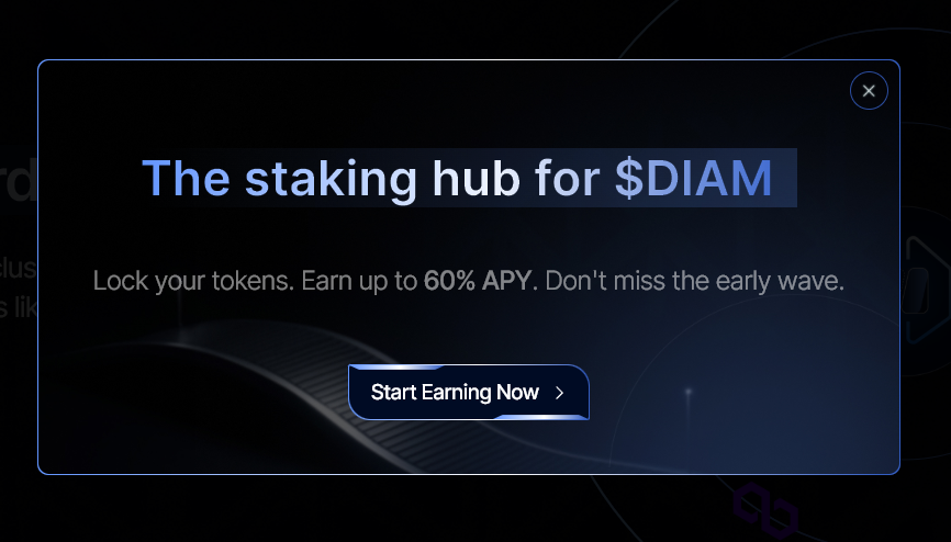 $DIAM token staking reward