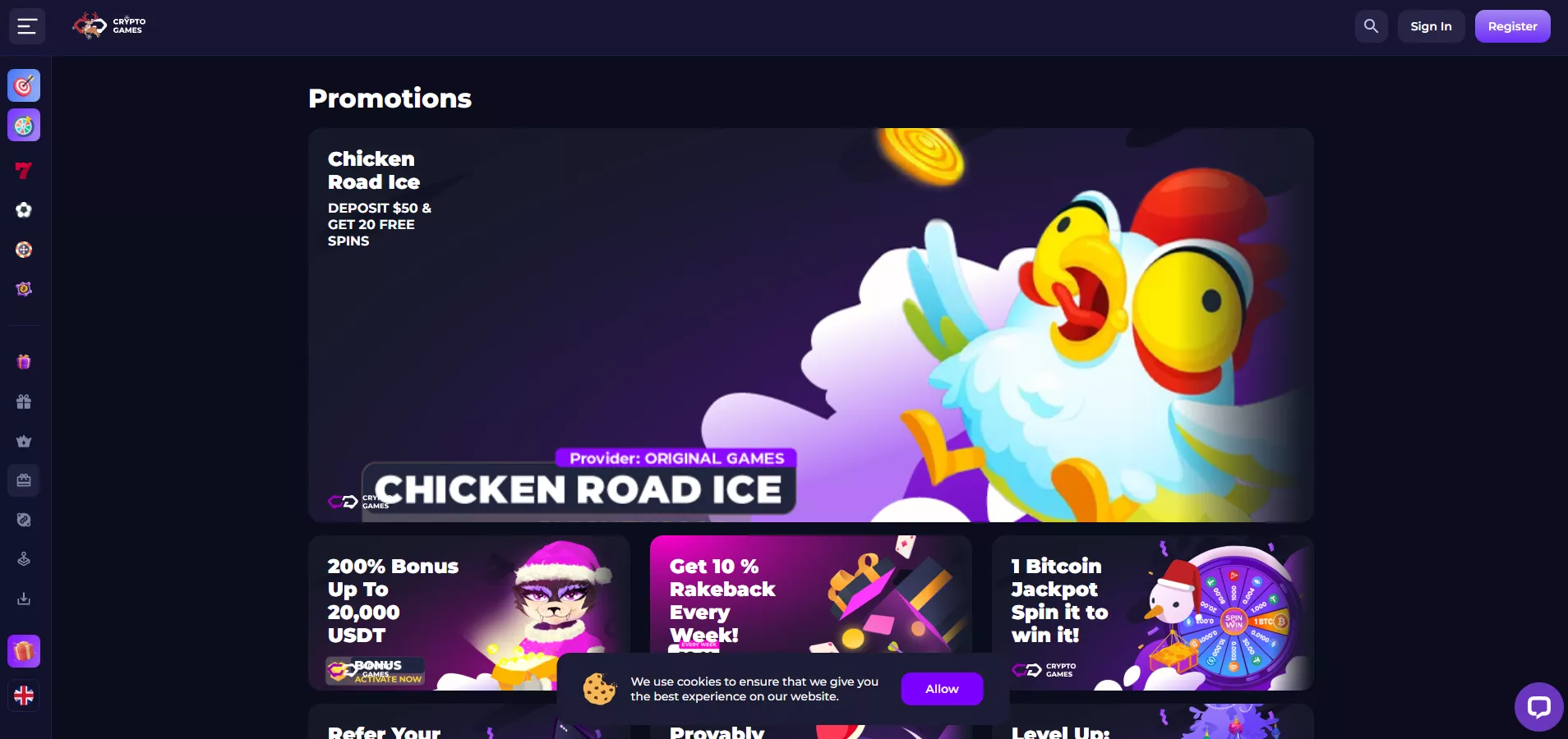 Crypto-Games Promo Codes: Bonuses and Promotions