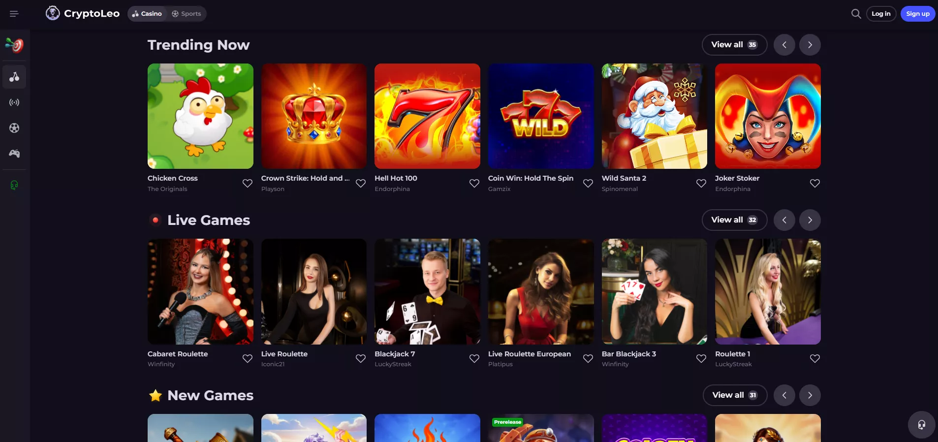 CryptoLeo Review: Casino