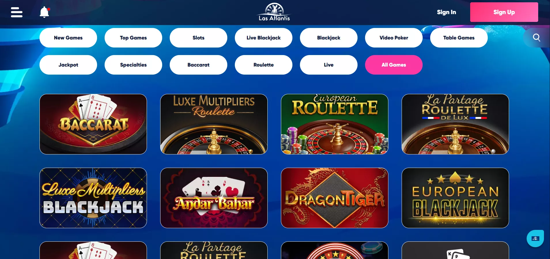 Las Atlantis Review: Casino