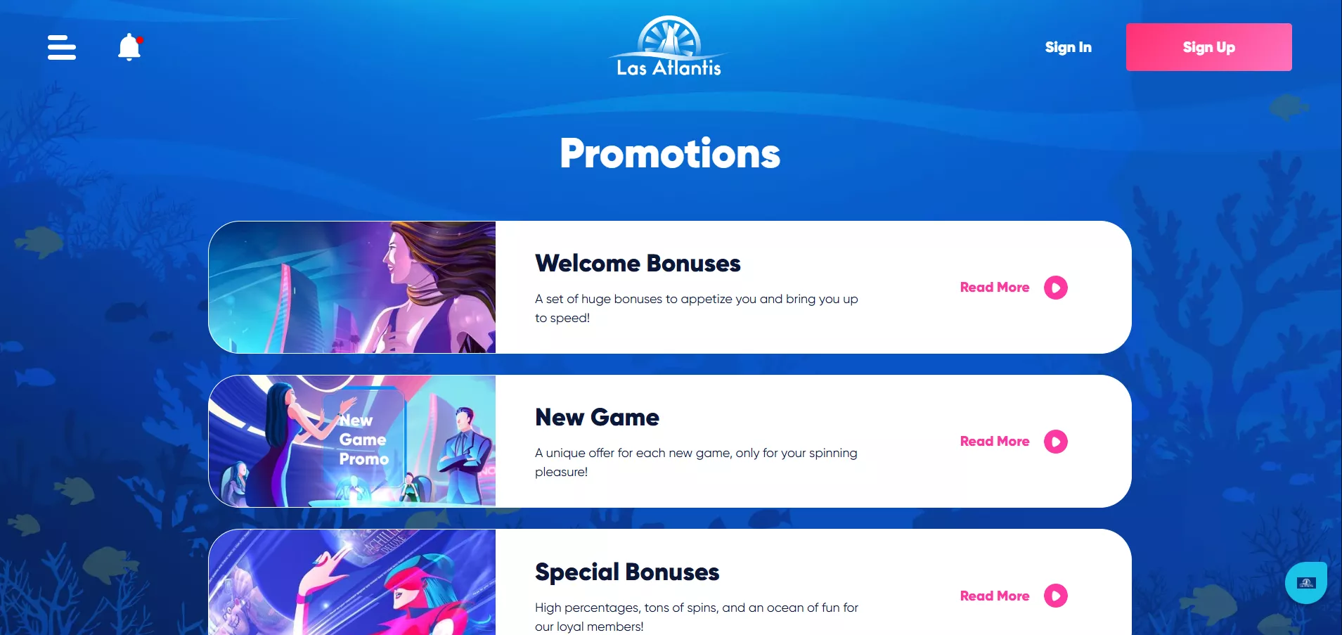 Las Atlantis Review: Bonuses and Promotions