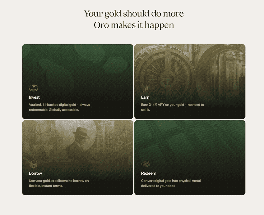 Oro Finance features