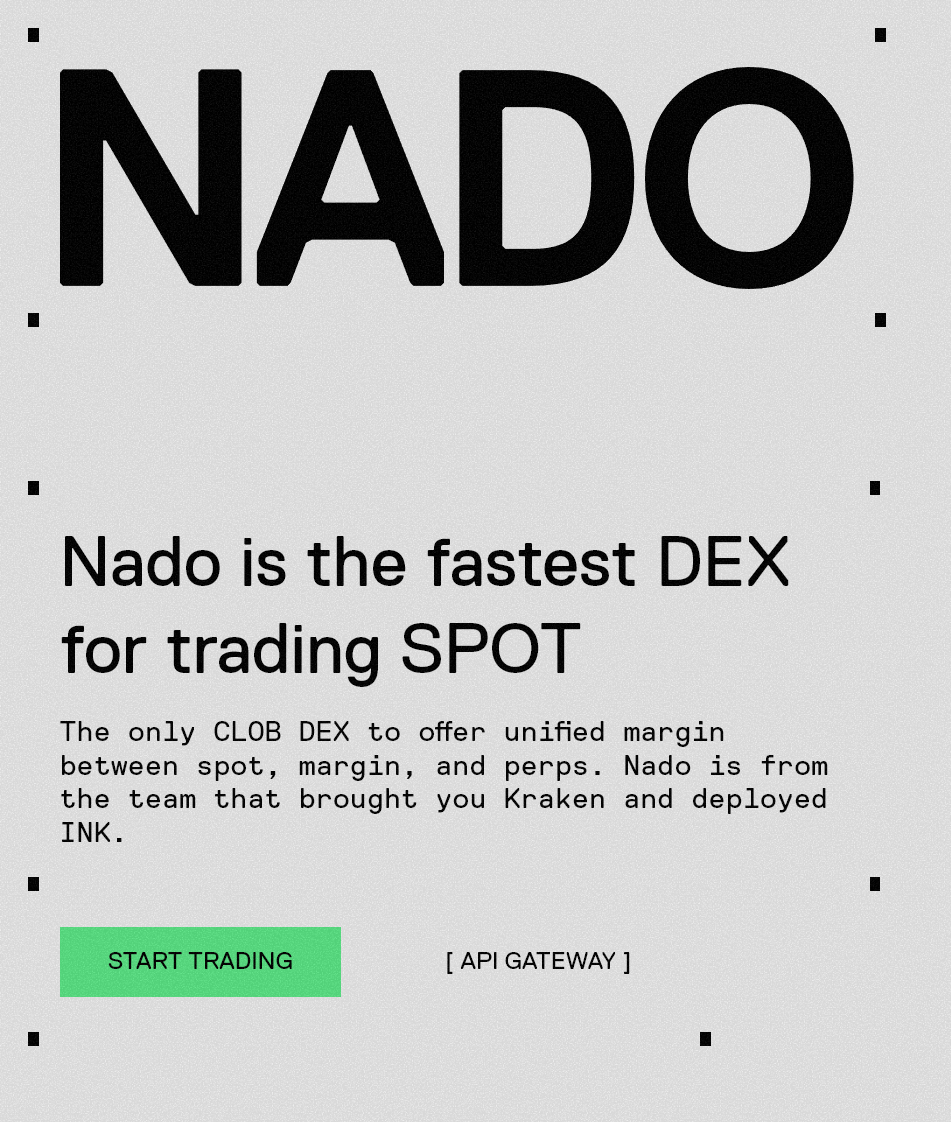Nado DEX on Kraken's Ink blockchain