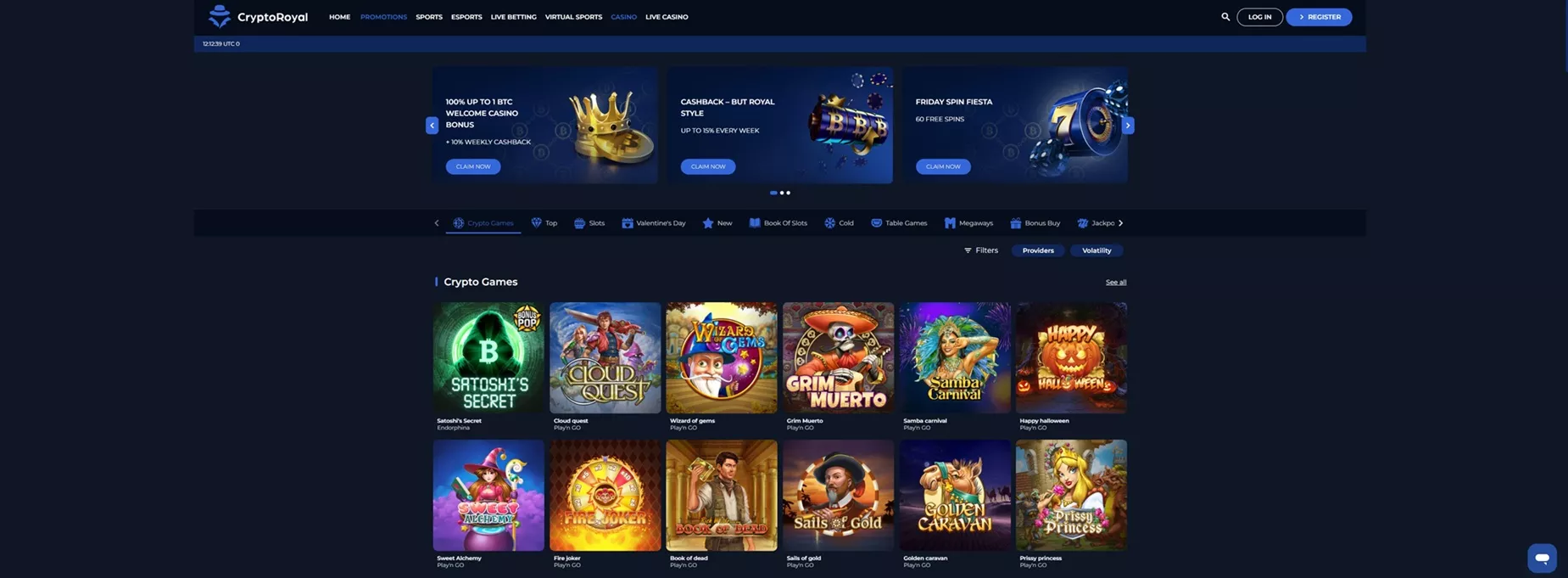 Crypto Royal Review: Casino