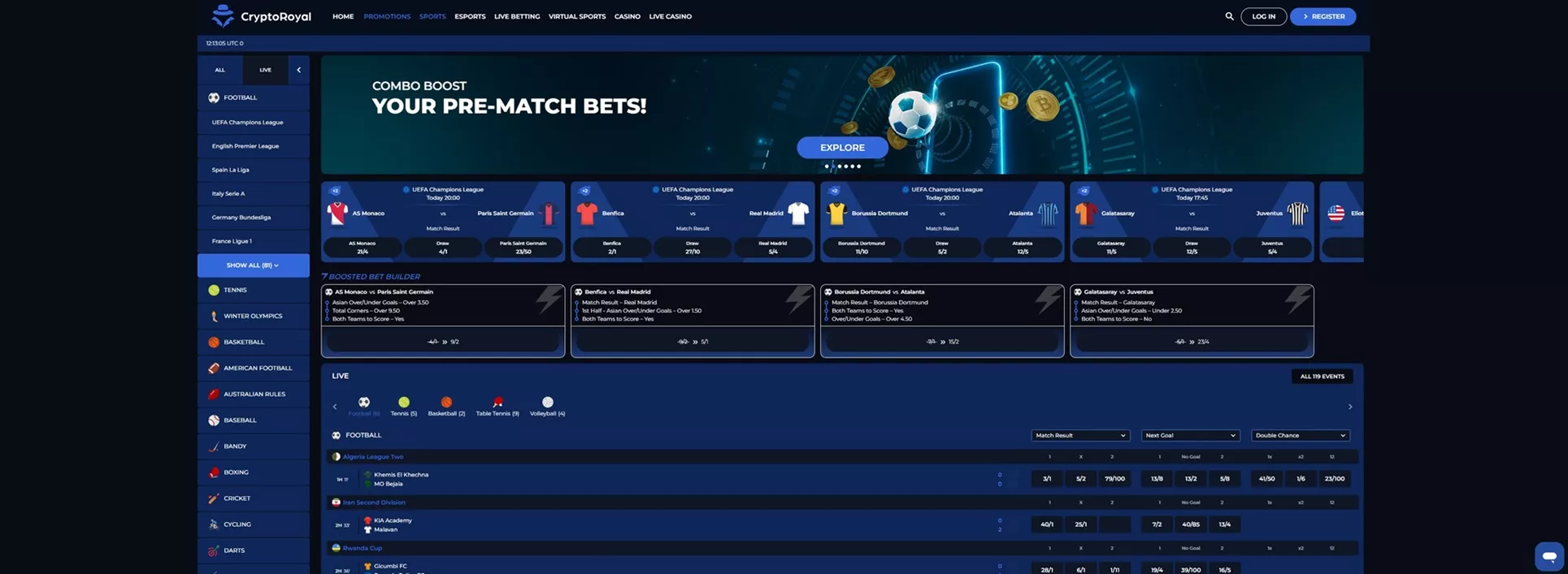 Crypto Royal Review: Sportsbook