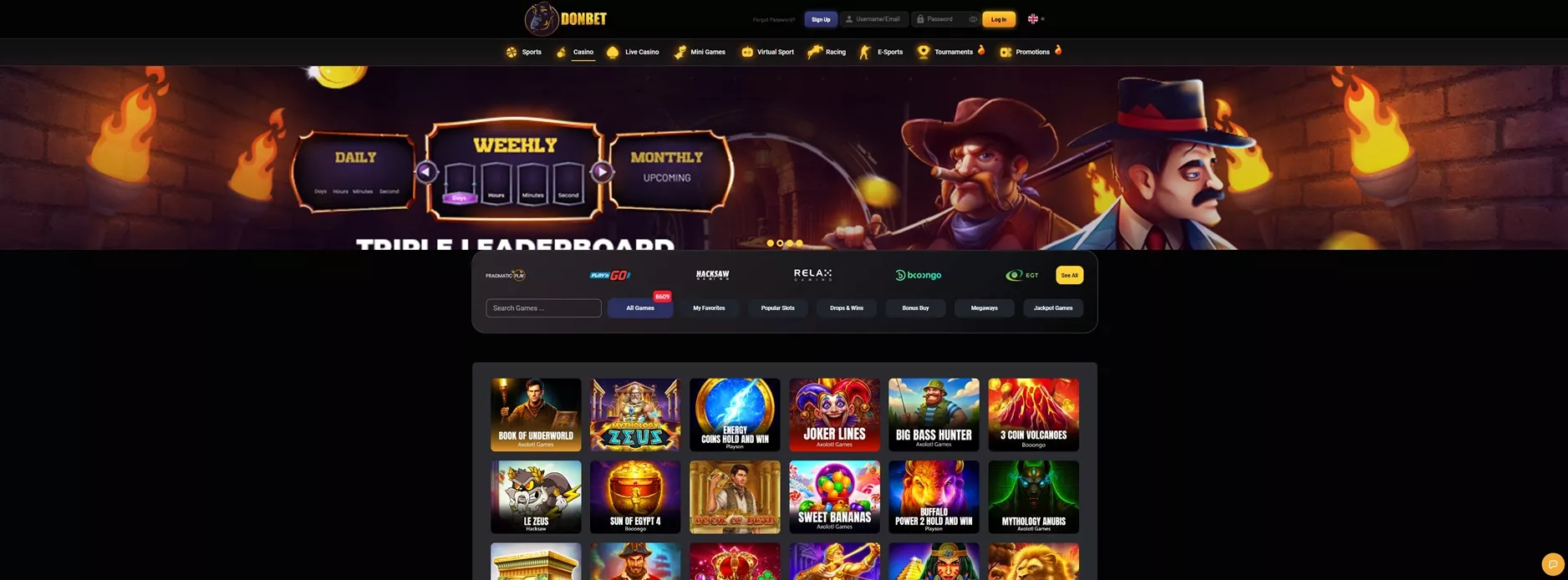 Donbet Review: Casino