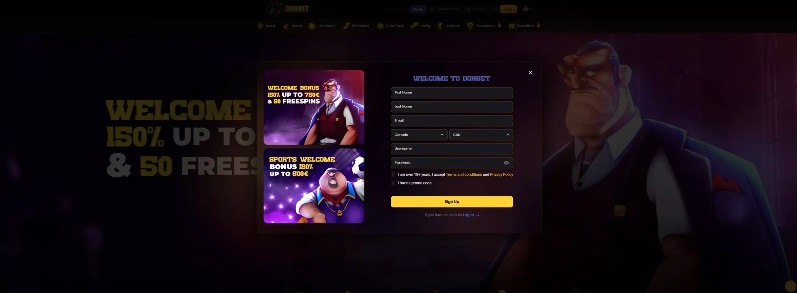 Donbet Review: Registration