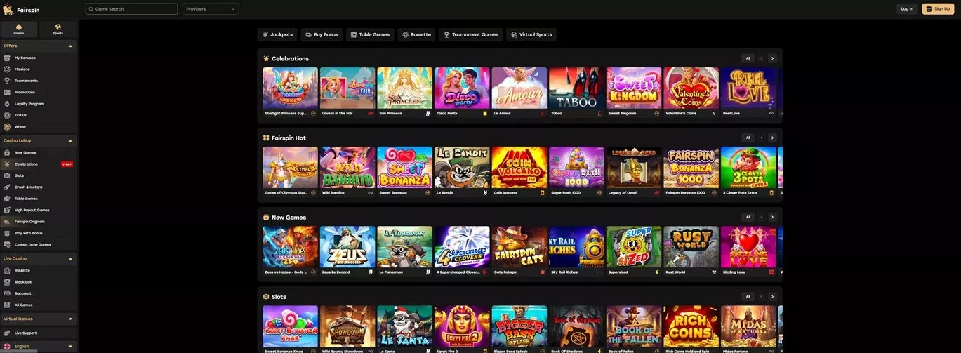 Fairspin Casino Review: Casino
