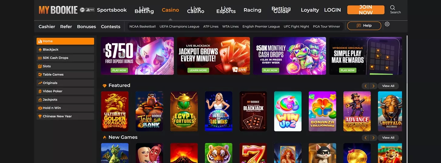 MyBookie Review: Casino