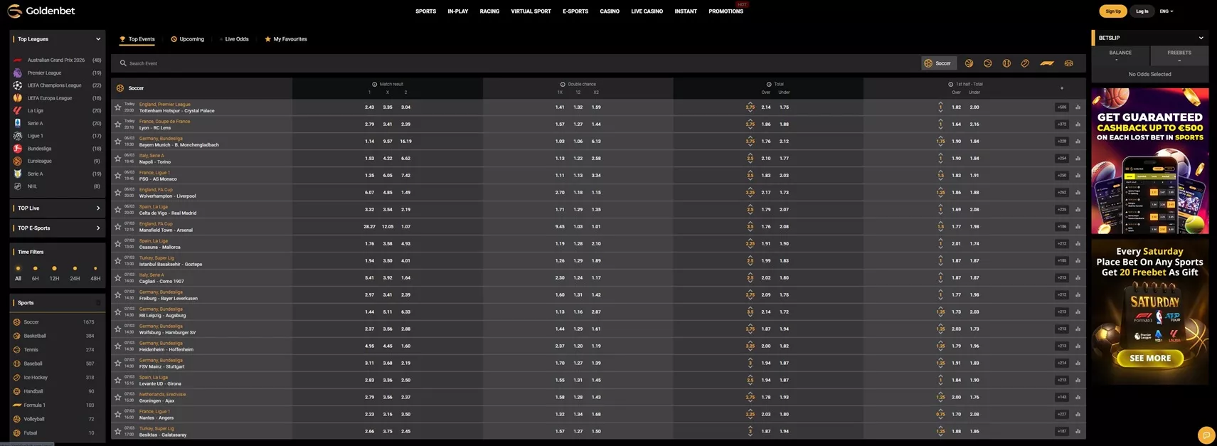 Goldenbet Review: Sportsbook