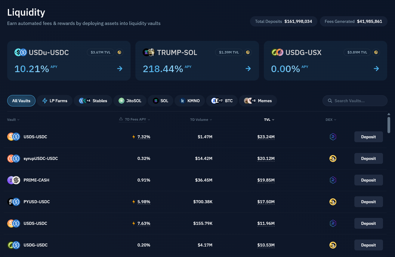 Kamino liquidity pools
