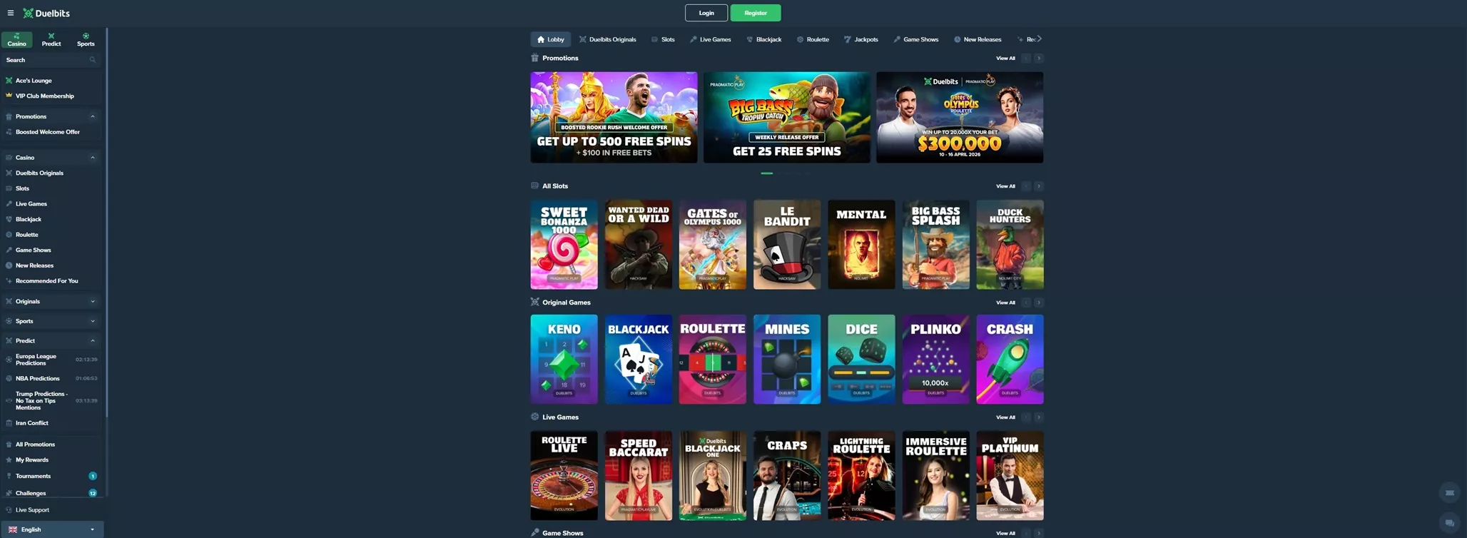 Duelbits Review: Casino