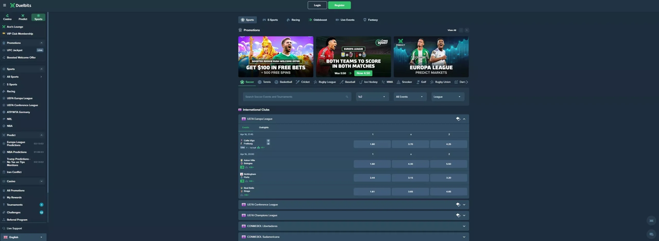 Duelbits Review: Sportsbook