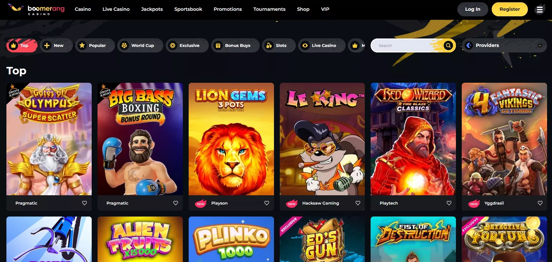 Boomerang Casino Review: Casino