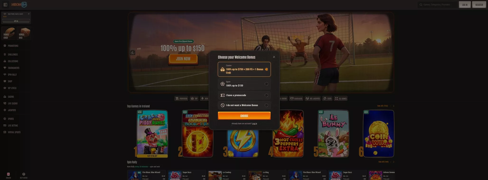 Neon54 Review: Registration