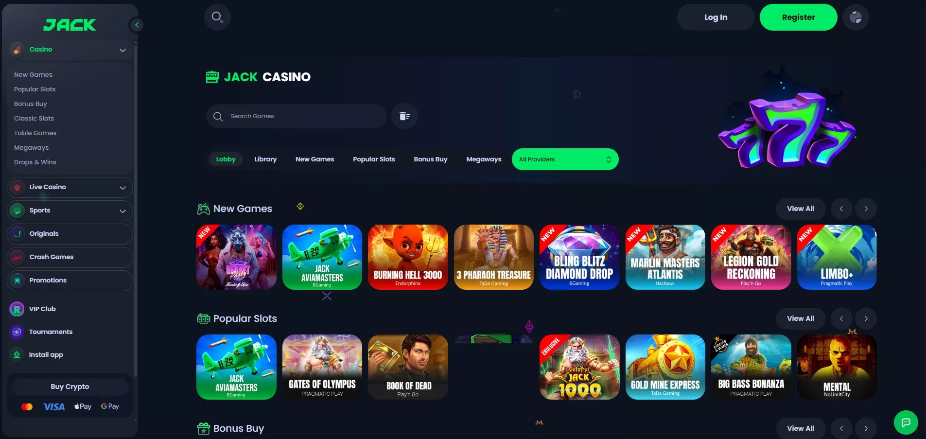 Jack.com Review: Casino