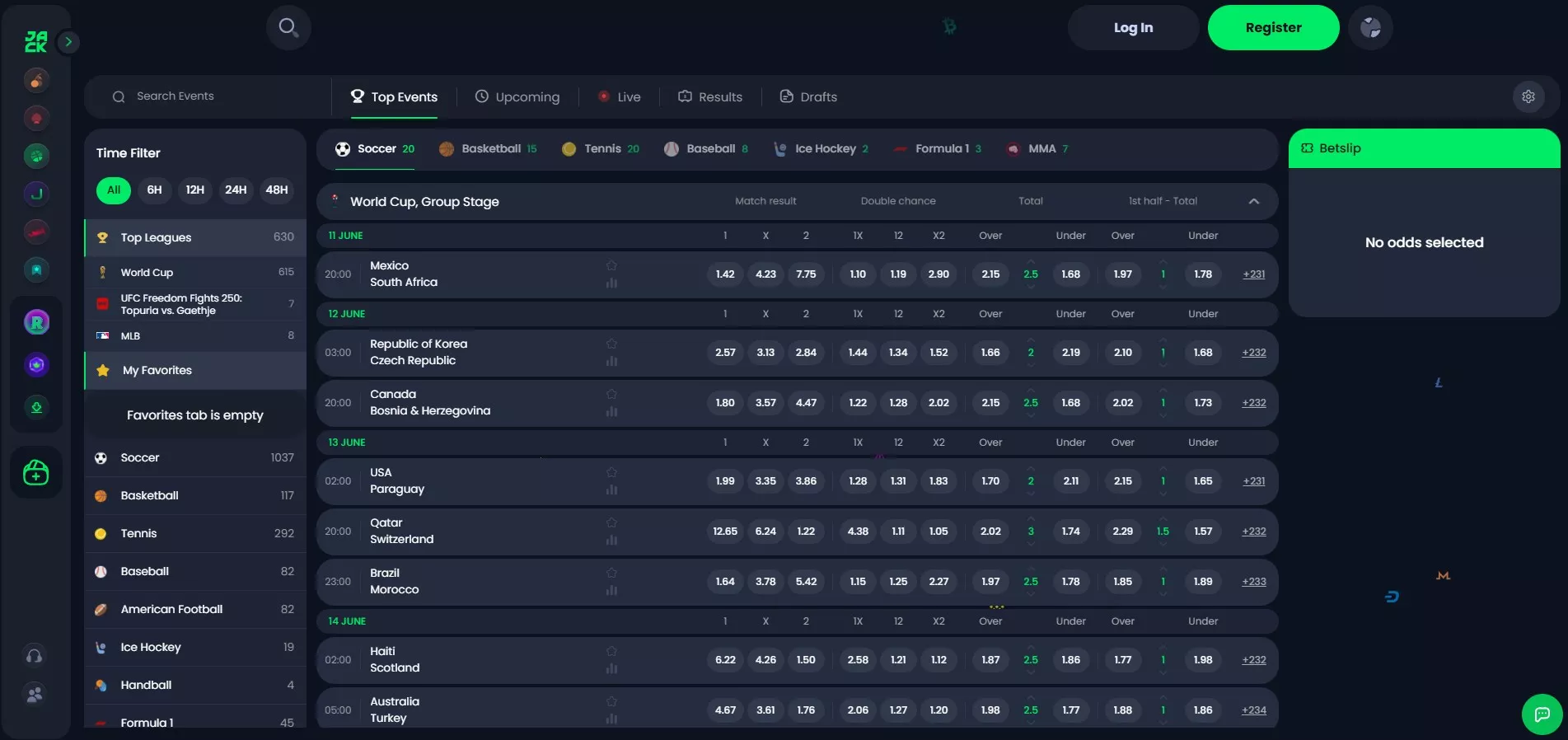 Jack.com Review: Sportsbook