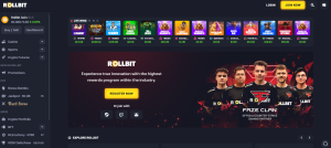 Rollbit review homepage screenshot