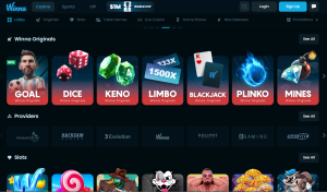Winna casino review lobby screenshot