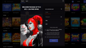 Mirax casino review sign up form screenshot
