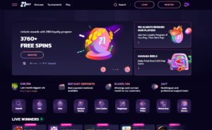 21bit casino review homepage screenshot