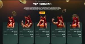 FoxSlots casino review vip program screenshot