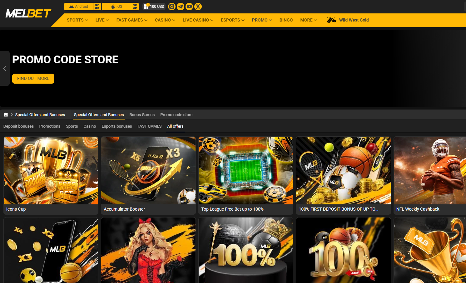 melbet review bonuses and promotions screenshot